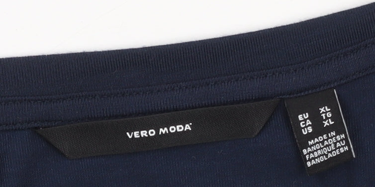 Vero Moda Women's Blue Long Bodycon Dress - XL