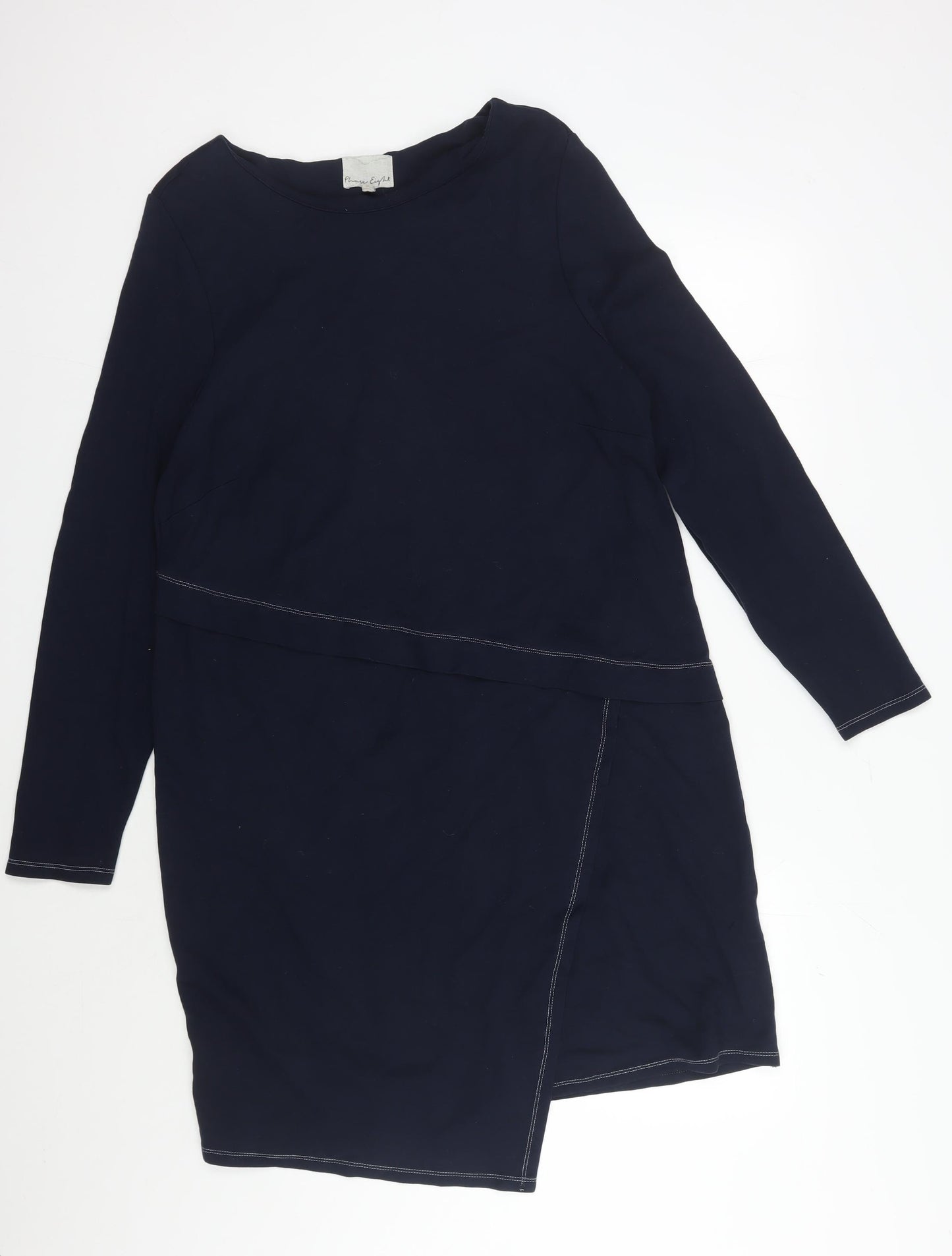 Phase Eight Women's Blue Long Sleeve Jersey Dress