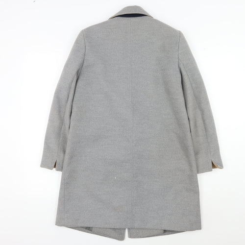 Topshop Women's Grey Overcoat, Size 8, Elegant Workwear