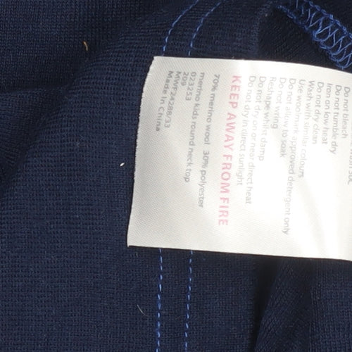 Mountain Warehouse Boys Blue Merino Wool Pullover 11-12 Years
