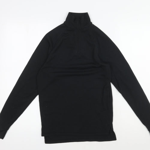 Trespass Unisex Black Pullover 2XS, High Neck, 1/4 Zip