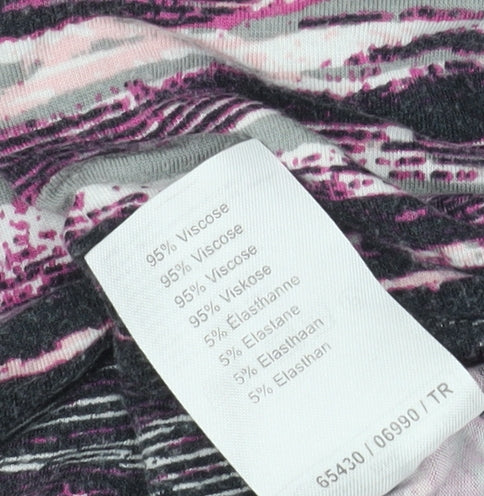 Damart Women's Multicoloured Striped T-Shirt, Size 14