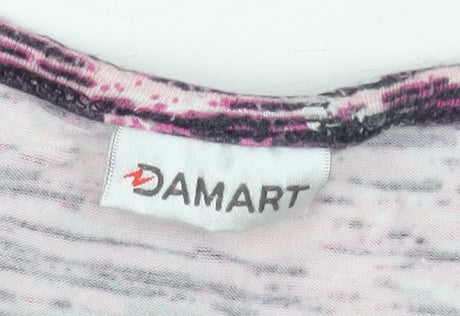 Damart Women's Multicoloured Striped T-Shirt, Size 14