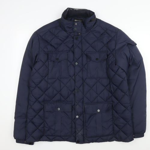 ERIC HATTON Men's Blue Quilted Jacket Size 56