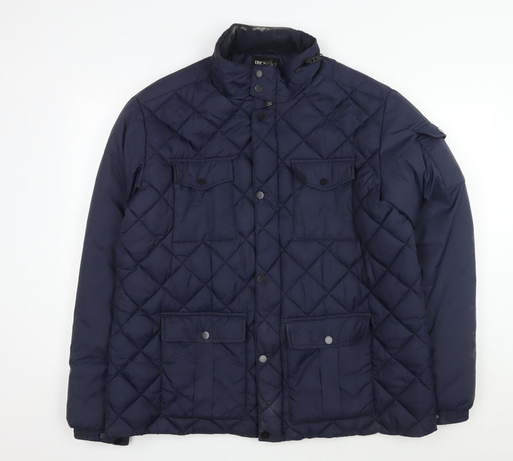 ERIC HATTON Men's Blue Quilted Jacket Size 56