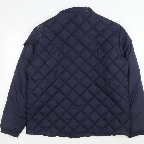 ERIC HATTON Men's Blue Quilted Jacket Size 56