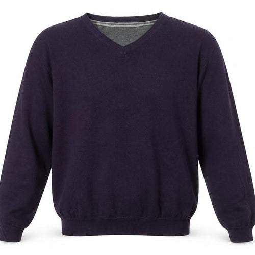 RJR John Rocha Men's XL Purple V-Neck Jumper