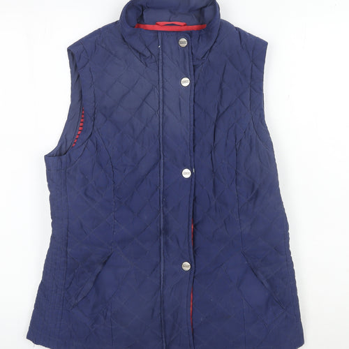 Marks and Spencer Women's Blue Quilted Waistcoat M
