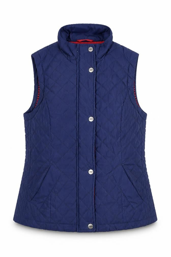 Front view of Marks & Spencer Women's Blue Quilted Waistcoat M