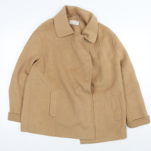 Marks & Spencer Women's Beige Wool Overcoat Size 12