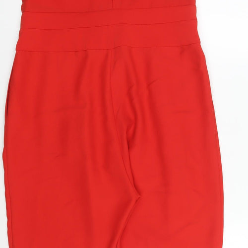 Zara Women's Red Sleeveless Jumpsuit Size 2XS