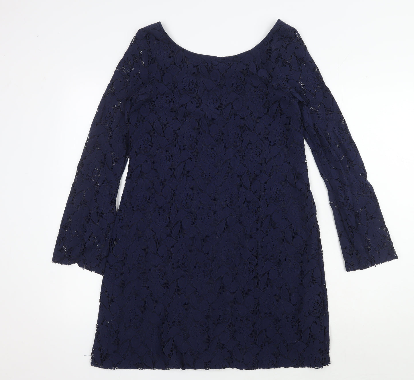 Zara Women's Blue Shift Dress, Size 12, Party-Perfect