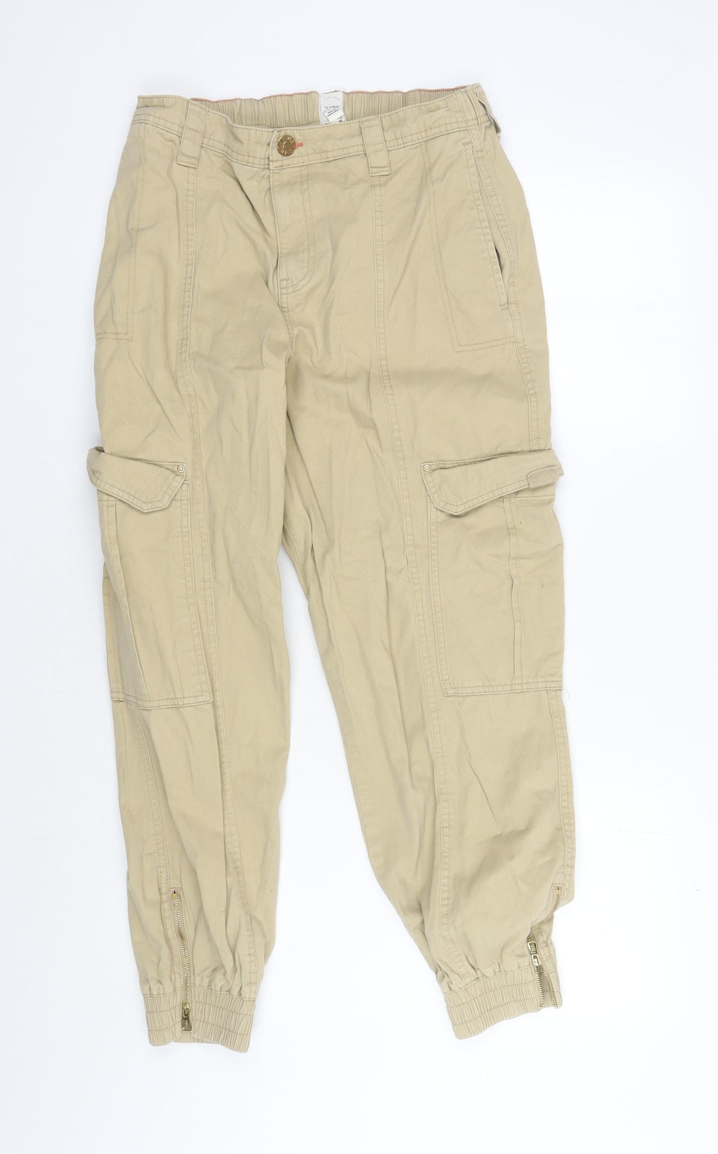 In Other Words Women's Beige Cargo Trousers UK 8