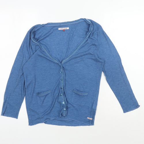 White Stuff Women's Blue Cardigan V-Neck Size 14