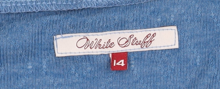 White Stuff Women's Blue Cardigan V-Neck Size 14