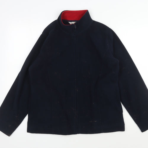 EWM Women's Black Fleece Jacket M Full Zip Casual