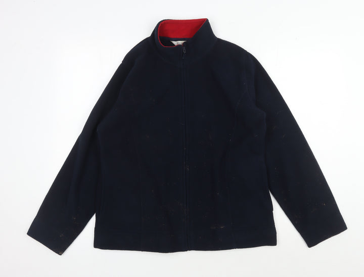 EWM Women's Black Fleece Jacket M Full Zip Casual