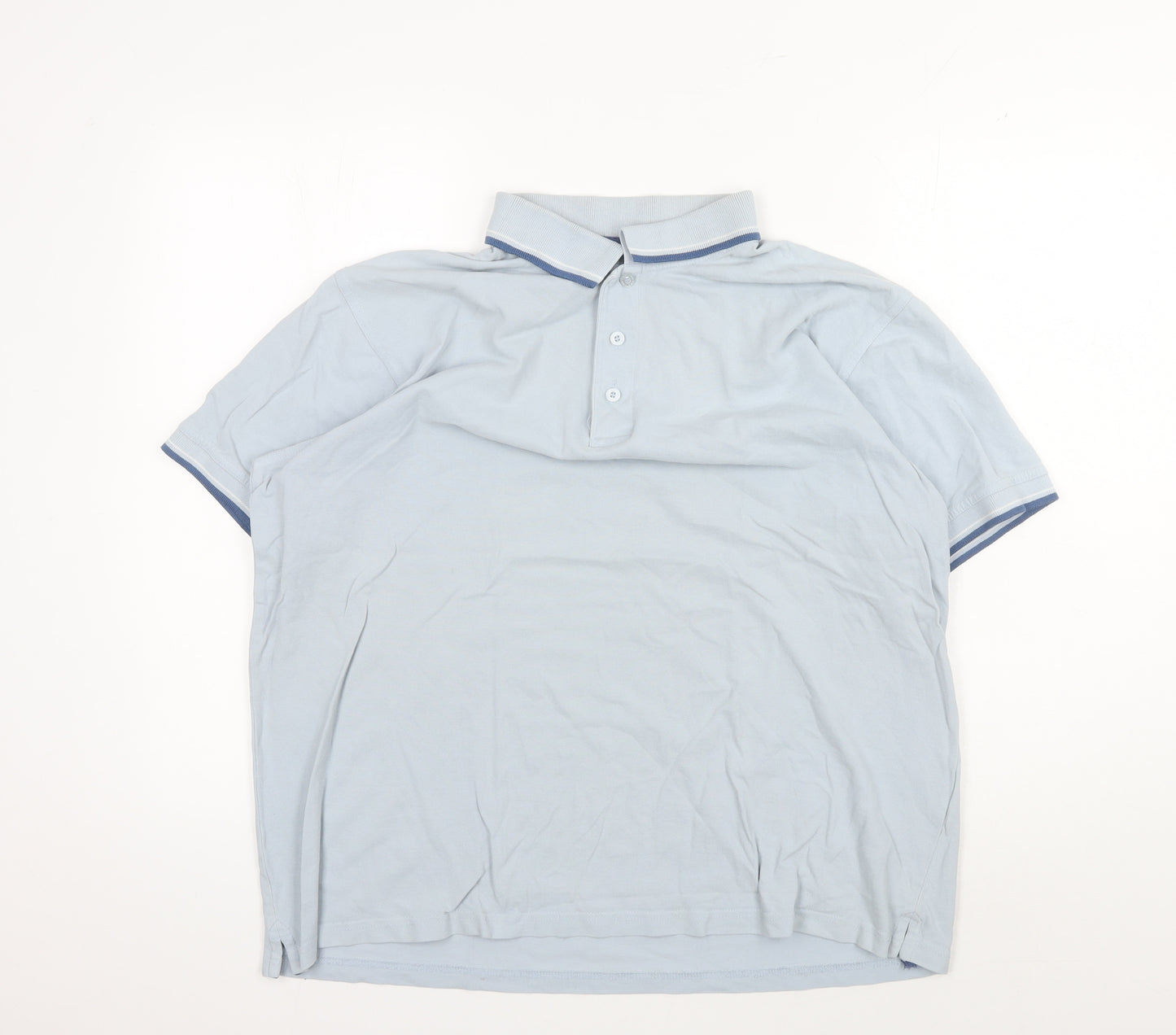 EWM Men's Blue Polo Shirt - L - Short Sleeve Casual