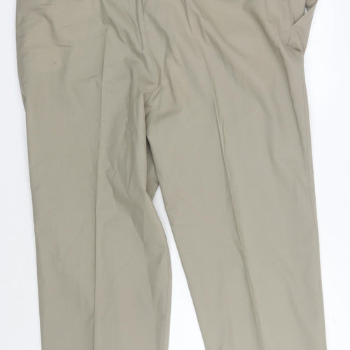 Peter Christian Men's Beige Wool Trousers 2XL