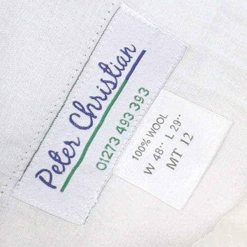 Peter Christian Men's Grey Wool Trousers 48