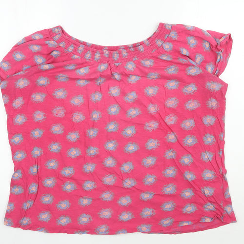 White Stuff Pink Floral Blouse Women Size 18