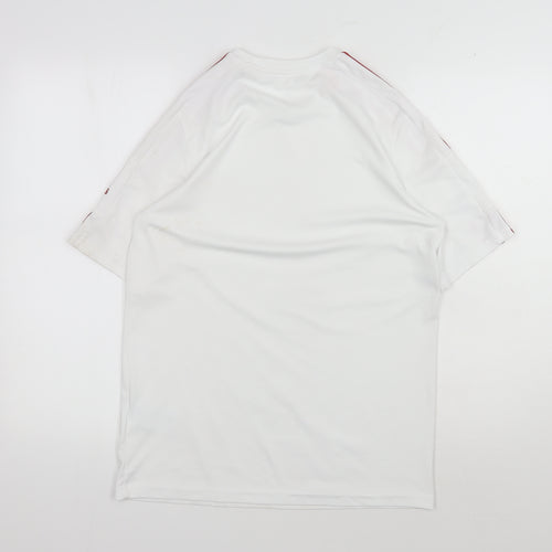 Adidas Boys White Football Jersey, Size 16, Athletic Fit