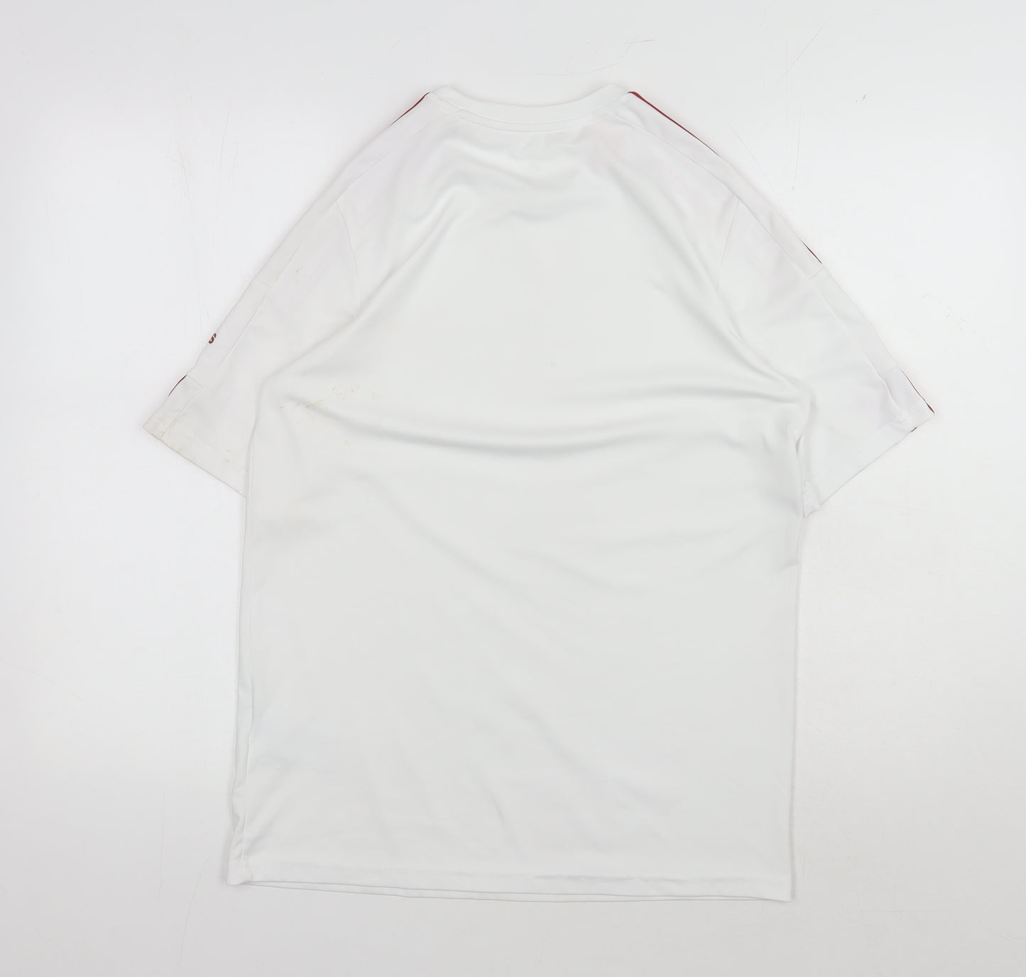 Adidas Boys White Football Jersey, Size 16, Athletic Fit