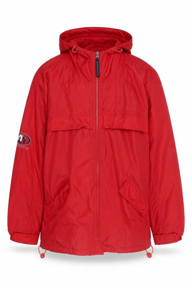 Front view of Joie de Vivre Men's Red Windbreaker Jacket M