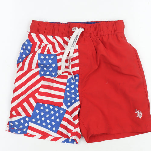 U.S. Polo Assn. Boys Red Blue Stars Swim Shorts 8-9 Years