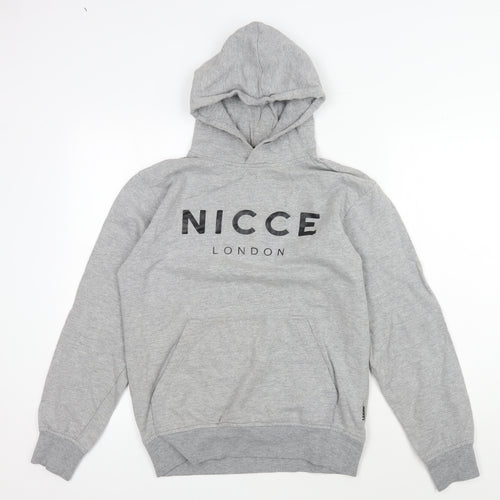 Nicce London Men's Grey Pullover Hoodie Medium
