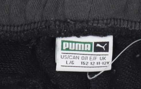 Puma Boys Black Athletic Shorts 11-12 Years