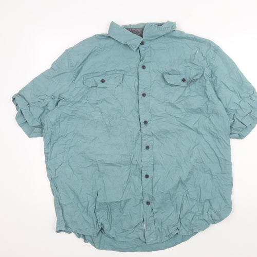 Wrangler Men's Blue 2XL Button-Up Shirt - Casual Style