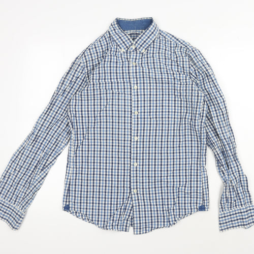 JCrew Men's Blue Check Slim Fit Shirt - Size S