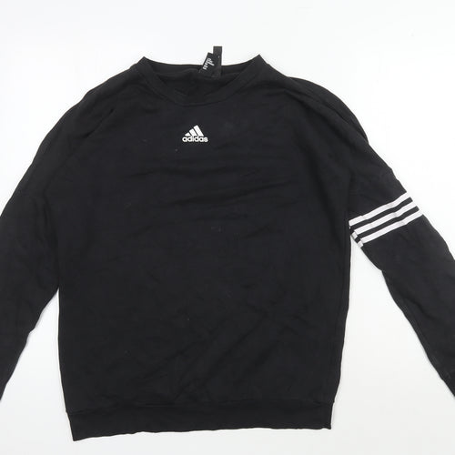 Adidas Black Unisex Pullover Sweatshirt Size 10
