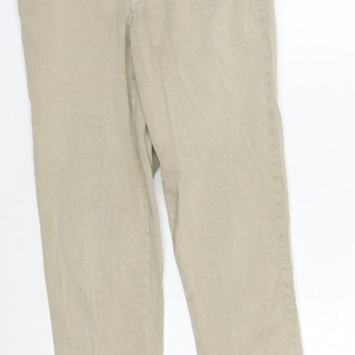Oasis Women's Beige Chino Trousers Size 8 Straight Fit
