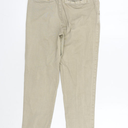Oasis Women's Beige Chino Trousers Size 8 Straight Fit