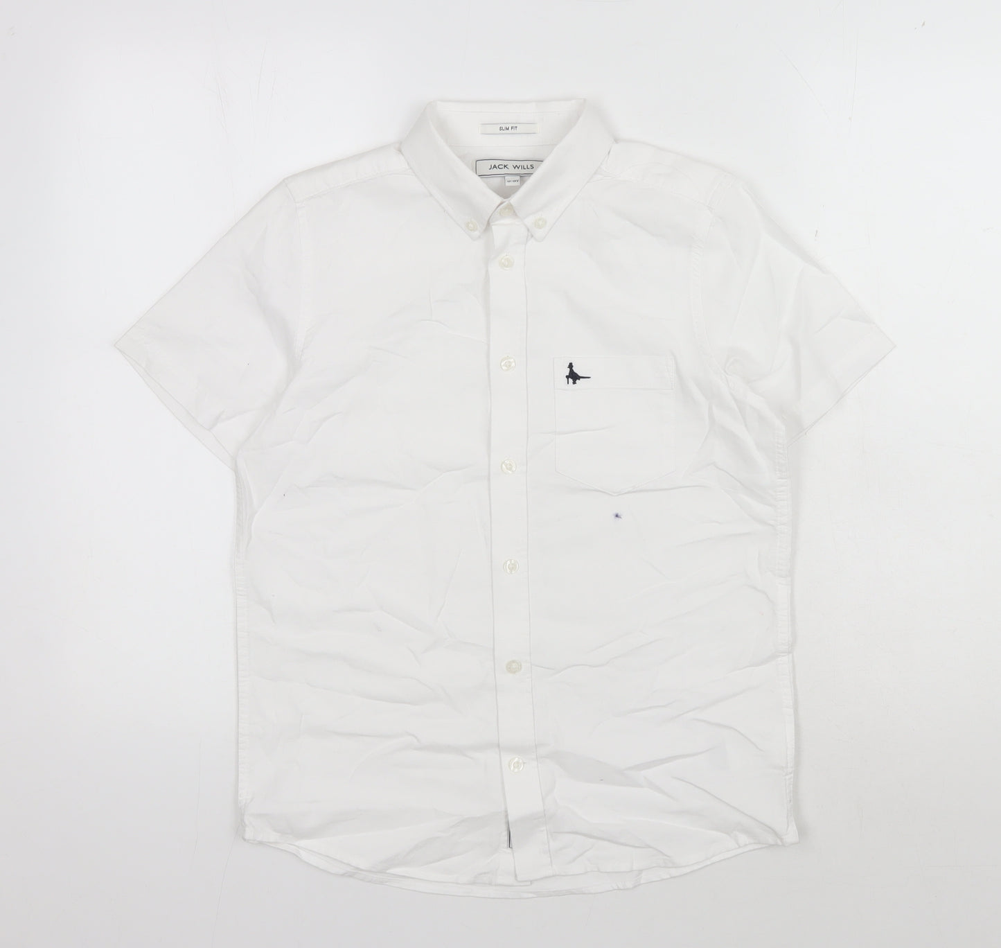 Jack Wills Boys White Button-Up Shirt 12-13Y Slim Fit