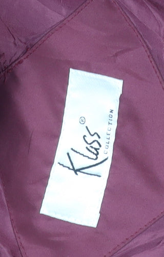 Klass Collection Women's Red Parka Jacket XL, Hooded