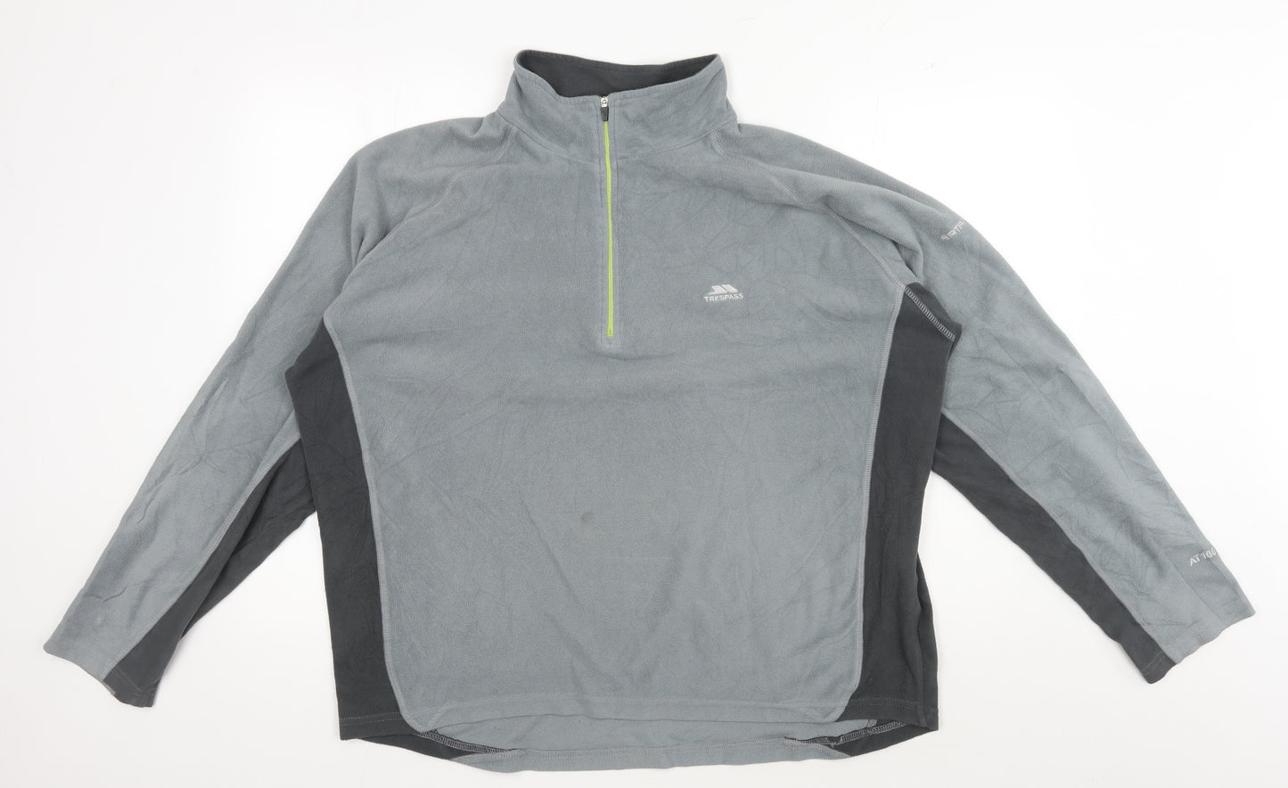 Trespass Men's Grey 1/4 Zip Fleece Sweatshirt, XL, Regular Fit