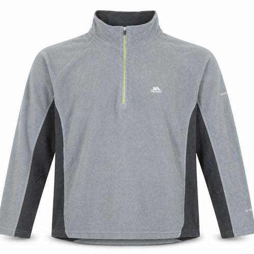 Trespass Men's Grey 1/4 Zip Fleece Sweatshirt, XL, Regular Fit