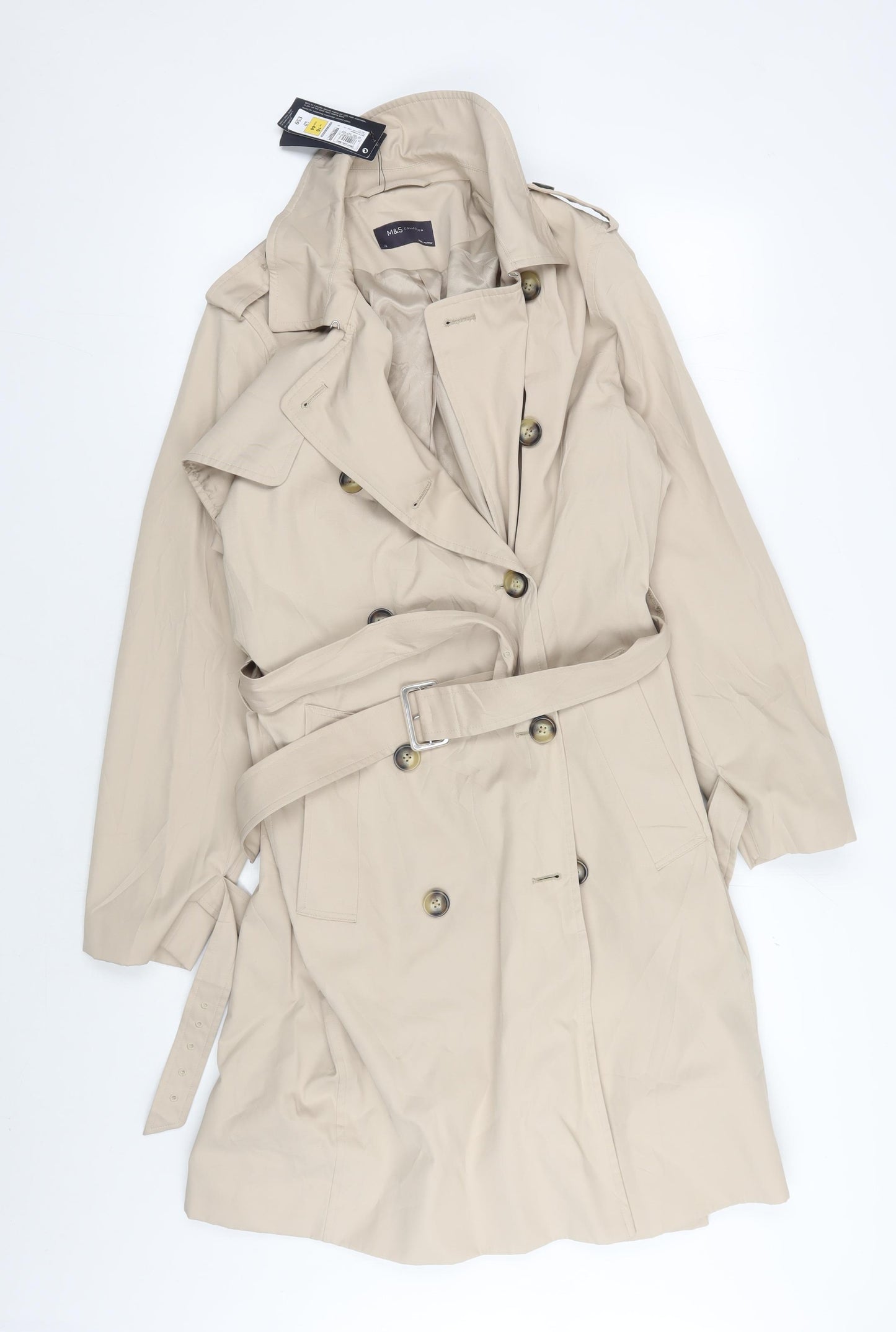 Marks and Spencer Women's Size 16 Beige Trench Coat