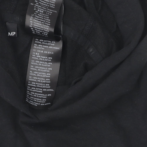 MP Black Pullover Hoodie, Unisex M, Lightweight Jersey