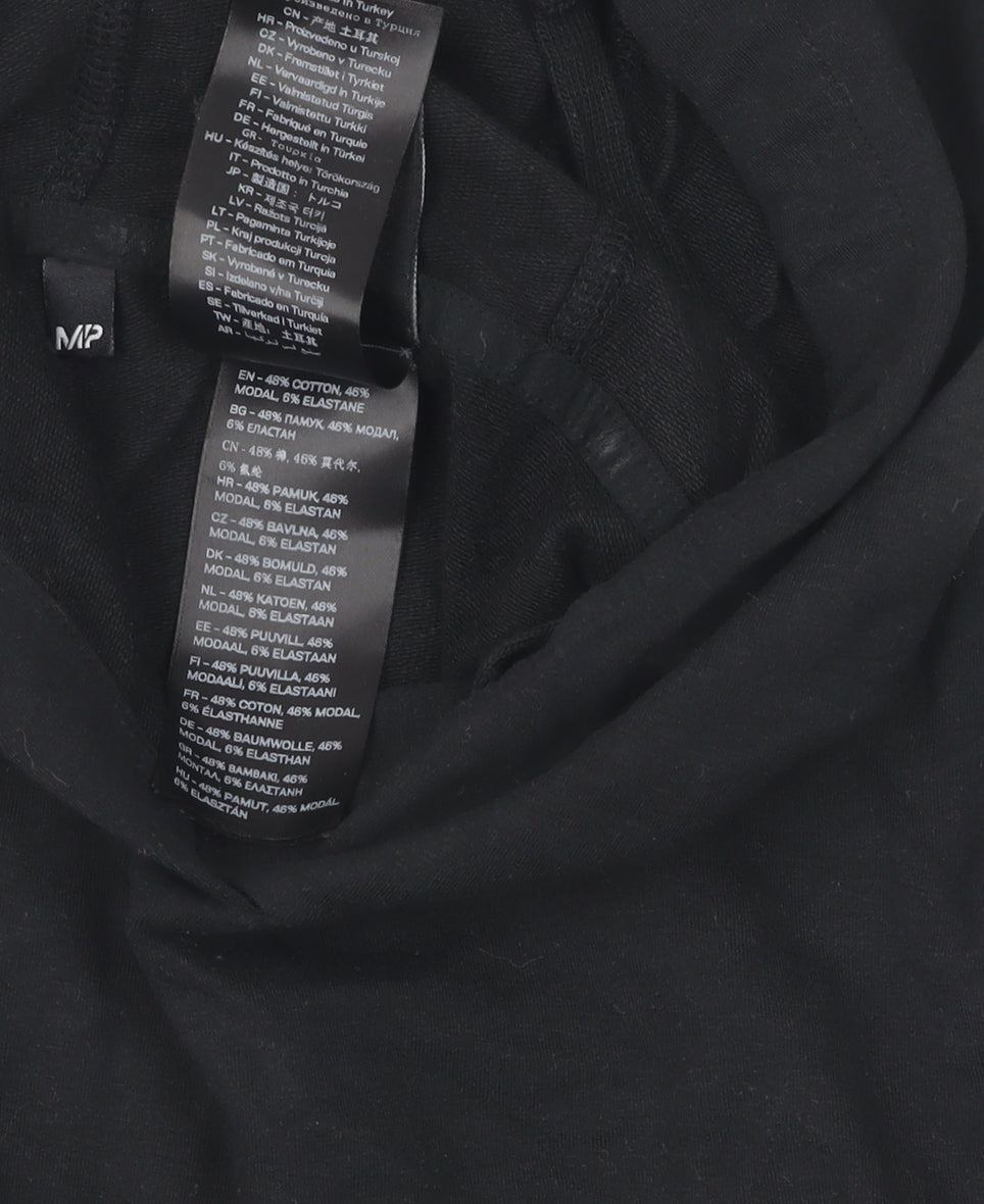MP Black Pullover Hoodie, Unisex M, Lightweight Jersey