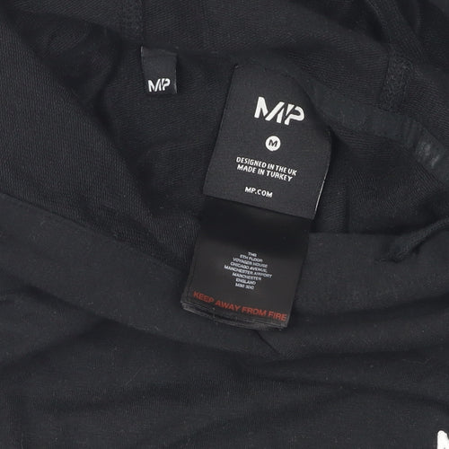 MP Black Pullover Hoodie, Unisex M, Lightweight Jersey