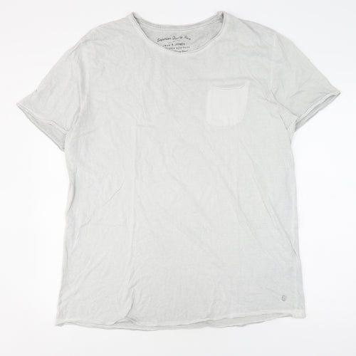 Jack & Jones Men's Grey XXL Crew Neck T-Shirt