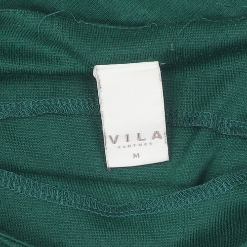 Vila Women's Green Fit & Flare Mini Dress, M
