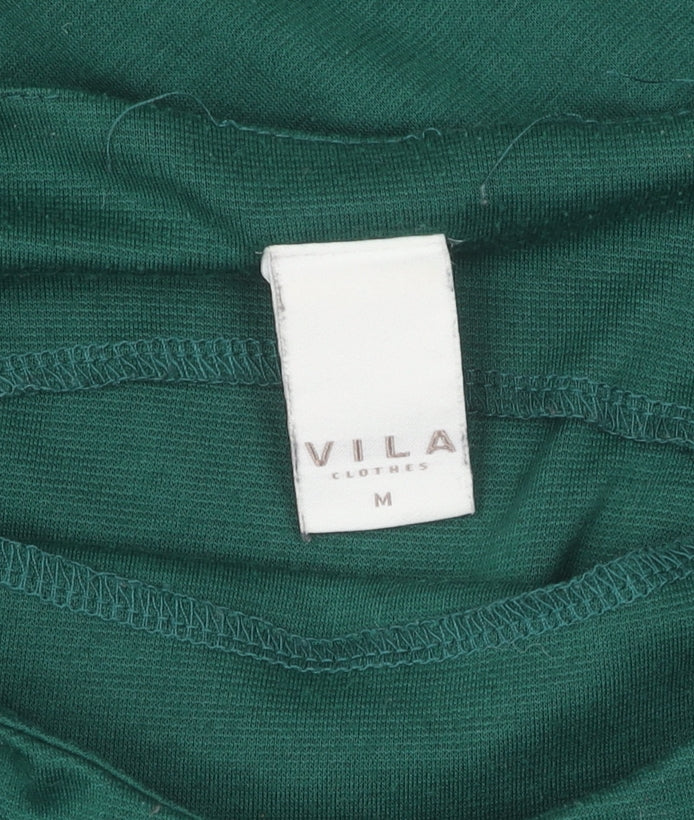 Vila Women's Green Fit & Flare Mini Dress, M