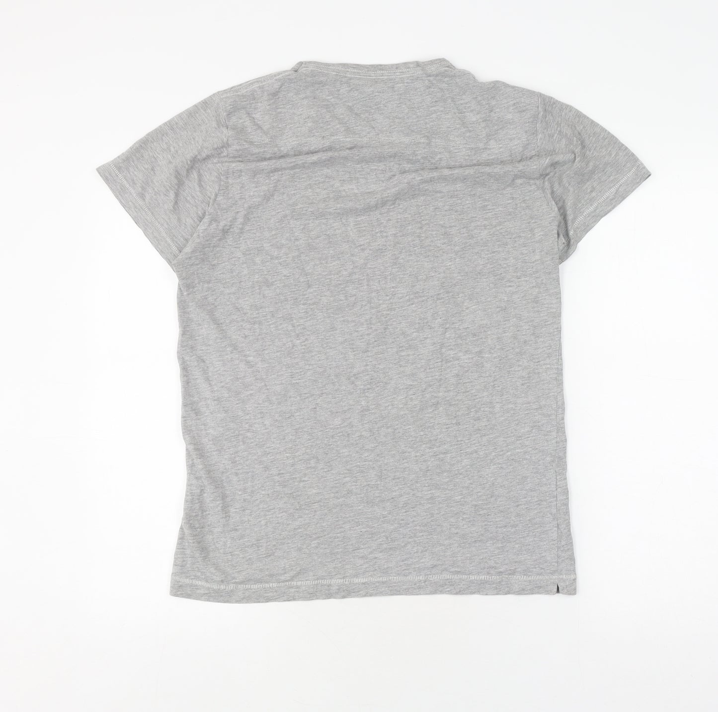 French Connection Men's Grey T-Shirt M, Regular Fit, Logo Accented