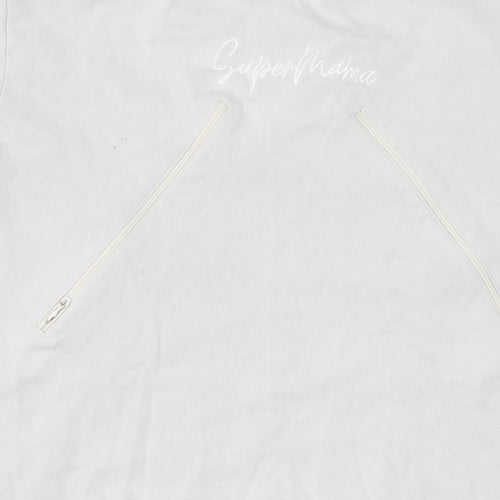 Sienna Women’s White Pullover Sweatshirt, Size 14