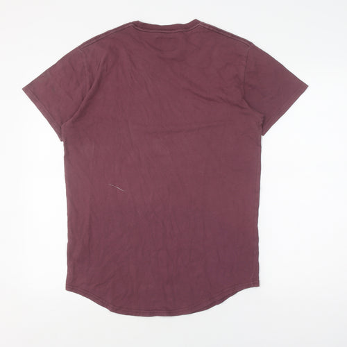 Hollister Men's Small Red Slim Fit T-Shirt Crew Neck